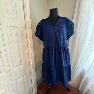 Good Hart Blue Cotton dress with Pockets size Medium